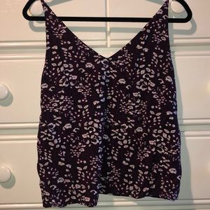 Purple, Black, and White Tank Top